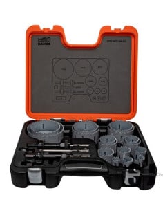 Juegos de coronas de sierra con puntas de carburo para acero inoxidable, 16 mm-114 mm, 20 piezas