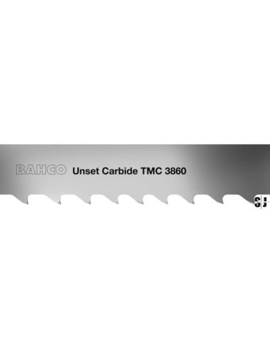 Hoja de sierra de cinta de carburo sin triscar multi-viruta TMC, 1,4/2 DPP, 54 mm x 1,3 mm