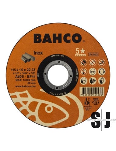 Discos abrasivos de corte de alto rendimiento para inox. 180 x 1.6 x 22.23mm