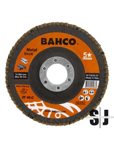 Discos abrasivos de láminas cónicas para inox. y metal 125 x P40 x 22.23mm