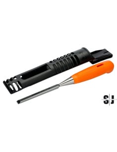 Formón con mango de polipropileno naranja de 38 mm
