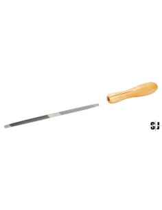 Lima de dos bocas con mango de madera, picado entrefino, 200 mm