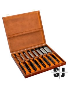 Juego de formones con mango de goma (8 piezas/caja de cartón)