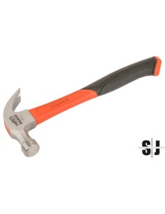 Martillo de uña con mango de goma y uñas curvadas - 13 oz