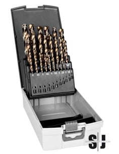 Juego de brocas HSS-E de cobalto para metal (25 piezas)