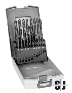 Juego de brocas HSS-R para metal (19 piezas)