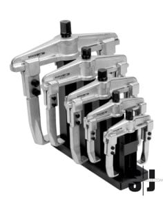 Juego de extractor universal de 2 garras, en display, con acabado galvanizado