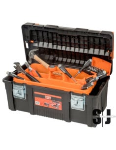 Composiciones de herramientas para mantenimiento general en caja de herramientas metálica (37 piezas)
