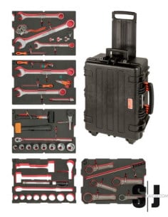 Kit de herramientas para aplicaciones de la industria pesada de aerogeneradores en maleta rígida altamente resistente, 36 unidad