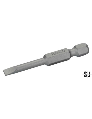 Punta estándar 1/4" para tornillos ranurados de 0,8 mm x 4 mm x 50 mm (5 piezas/caja de plástico)