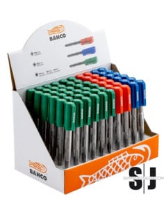 Juego de puntas 1/4" para tornillos Phillips/Pozidriv/TORX®, Display con 60 piezas