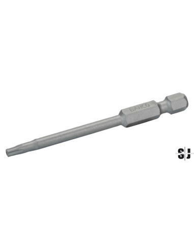 Punta estándar 1/4" para tornillos TORX® TR15 inviolables de 70 mm (5 piezas/caja de plástico)