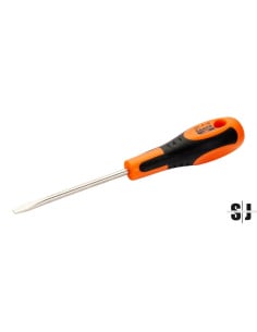 Destornillador de punta plana con mango de goma (1 x 5,5 x 125 mm)