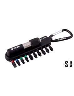 Juego de puntas de torsión 1/4" de impacto  para Phillips/Pozidriv/TORX® con soporte de plástico blando- 11 pzs.