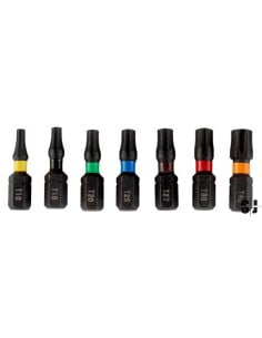 Puntas de torsión de impacto y de 1/4" para tornillos de cabeza TORX® de 25 mm - 2 pcs/Embalaje Blister