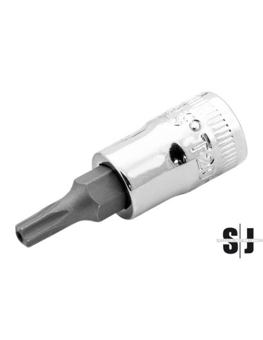 Vaso con punta y cuadradillo de 1/4" para tornillos TORX® TR10