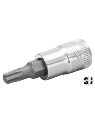 Vaso con punta y cuadradillo de 1/4" para tornillos TORX® T10