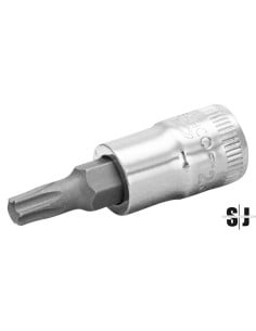Vaso con punta y cuadradillo de 1/4" para tornillos TORX® T8