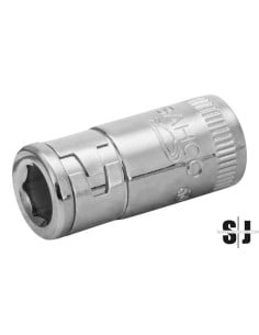 Adaptador estriado con cuadradillo de 1/4" para puntas de destornilladores hexagonales de bola de 1/4"