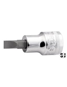 Vaso con punta y cuadradillo de 3/8" para tornillos ranurados de 6,5 mm