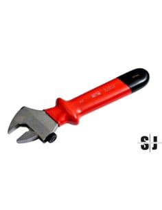 Llave ajustable "inglesa"aislada con moleta lateral, 160 mm x 21 mm