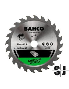 Hoja de sierra circular con 24 dientes para sierras inalámbricas en madera de 150 mm x 10 mm