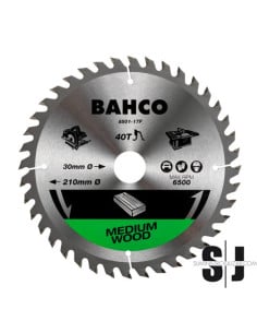 Hoja de sierra circular con punta de carburo cementado con 20 dientes y dentado medio para materiales de madera de 230 mm