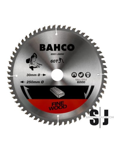 Hoja de sierra circular con 60 dientes para sierras de ingletes en madera de 305 mm x 30 mm
