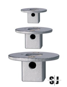 Juego de adaptadores planos de aumento con cuadradillo de 1/4" (3 unidades)