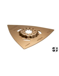 Hojas multi herramientas con forma triangular para trabajos de raspado y repaso 80 mm