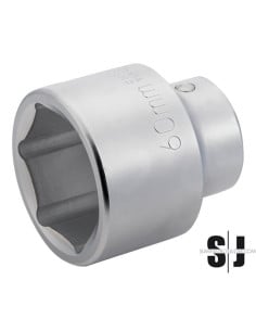 Vaso con cuadradillo de 1" con perfil hexagonal de 55 mm