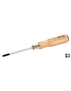 Destornillador Phillips con mango de madera (PH1 x 80 mm)