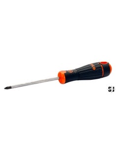 Destornillador para Pozidriv BahcoFit con agarre de goma, PZ1 x 100 mm