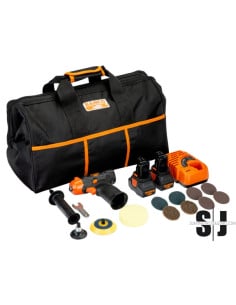 Kit de lijadora de 2" y pulidora de 3" inalámbricas de 14,4 V