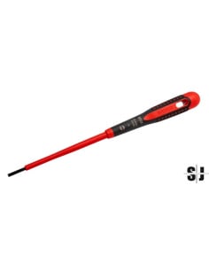 Bahco BE-8040S: Destornillador ranurado aislado VDE ERGO™ con mango de tres componentes, 0,8 mm x 4 mm x 100 mm
