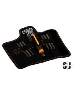 Destornillador ERGO™ con mango de goma y juego de varillas intercambiables ranuradas/Phillips/Pozidriv (7 piezas)