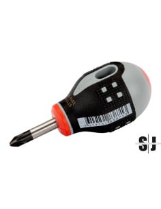 Destornillador para Phillips ERGO™ con agarre de goma Stubby, PH1 x 25 mm