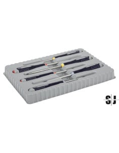 Juego de destornilladores ranurados/Phillips/Pozidriv ERGO™ con mango de goma (6 piezas)