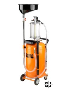 Recogedora de aceite por gravedad y aspiración, con cámara de visualización 90L