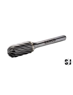 12.7 mm x 25 mm - Ø6 mm Limas rotativas cilíndricas de punta redonda de carburo de tungsteno para Inox 12
