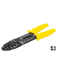 Alicates para engastado/corte/pelado con mango amarillo 20 AWG-10 AWG