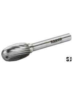 Lima rotativa ovalada de carburo de tungsteno, de 8 x 16 mm, para metal, con corte medio (18 DPP, 6 mm)