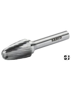 Lima rotativa ojival de punta redonda, de carburo de tungsteno, 10 x 20 mm, para metal, con corte medio (20 DPP, 6 mm)