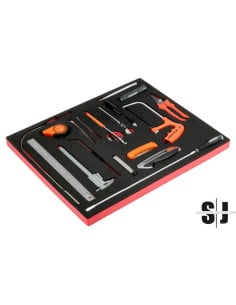 Composición de herramientas mixta en bandeja de foam 3/3 Fit&Go (18 piezas)