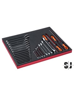 Juego de limas y llaves en bandeja de foam 3/3 Fit&Go, 27 unidades