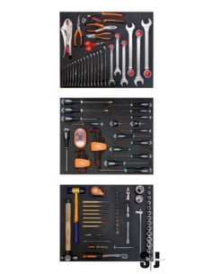 Composición de 3 foams de herramientas para automoción (140 piezas)