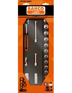 Juego de vasos de 3/8" en bandeja de foam 1/3 Fit&Go (18 piezas, blíster)
