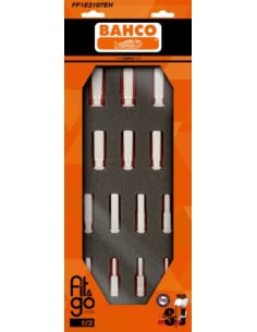 Juego de vasos serie larga de 3/8" en bandeja de foam 1/3 Fit&Go (14 piezas, blíster)