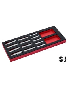 Juego de vasos de 1/2" en bandeja de foam 1/3 Fit&Go (13 piezas)