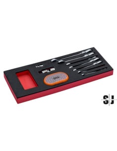 Juego de llaves combinadas de carraca en bandeja de foam 1/3 Fit&Go (40 piezas)